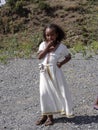 ETHIOPIA, APRIL 30th. 2019, kids standing by the road in the mountains, April 30th. 2019, Ethiopia