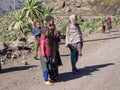 NORTH ETIOPA, APRIL 24th.2019, kids standing by the road in the mountains, April 24th. 2019, North, Ethiopia