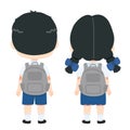 Kids student boy With A Backpack set