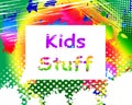Kids Stuff On Screen Means Online Activities For Children Royalty Free Stock Photo
