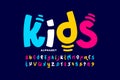 Kids style colorful font