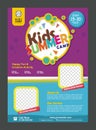 Kids Summer Camp Banner poster design template for Kids Royalty Free Stock Photo