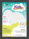 Kids Summer Camp Banner poster design template for Kids Royalty Free Stock Photo