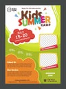 Kids Summer Camp Banner poster design template for Kids