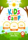 Kids summer camp poster Royalty Free Stock Photo