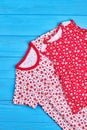 Kids summer clothing in vintage print. Royalty Free Stock Photo