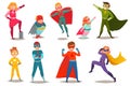 Kids Superheroes Retro Set