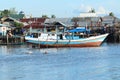 Kids swimming in harbor