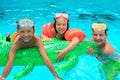 Kids in swimming pool Royalty Free Stock Photo