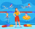 Kids Swimming Pool Class Composition