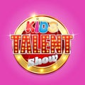 Kids talent tv show logo, vector illustration