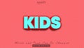 KIDS TEXT EFFECT Royalty Free Stock Photo