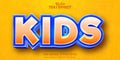 Kids text effect, editable game and cartoon text style