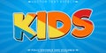Kids text effect, editable rainbow and cartoon text style Royalty Free Stock Photo