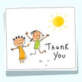 Kids thank you card