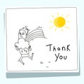 Kids thank you card Royalty Free Stock Photo