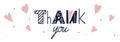 Kids thank you Hand drawn text. Funny lettering