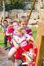 Kids together at playground Royalty Free Stock Photo