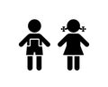 kids toilet icon. Logo icon vector illustration