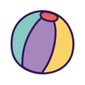 Kids toy, beach ball rubber object icon design Royalty Free Stock Photo