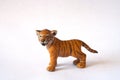 A kids toy tiger cub on a white background. Royalty Free Stock Photo