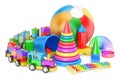 Kids toys concept, 3D rendering isolated on white background