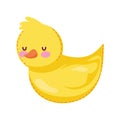 Kids toys cute duck cartoon isolated icon design white background Royalty Free Stock Photo