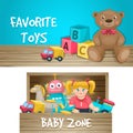 Kids Toys Horizontal Compositions