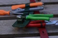 Kids toys plastic tools construction Royalty Free Stock Photo