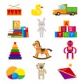 Kids toys set Royalty Free Stock Photo