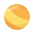 Kids toys yellow ball cartoon isolated icon design white background