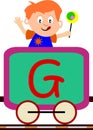 Kids & Train Series - G Royalty Free Stock Photo