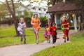 Kids trick or treat. Halloween fun for children Royalty Free Stock Photo