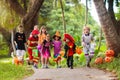 Kids trick or treat. Halloween fun for children Royalty Free Stock Photo