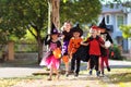 Kids trick or treat. Halloween fun for children