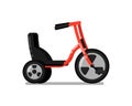 Kids tricycle isolated vector icon