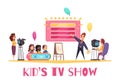 Kids TV Show Composition Royalty Free Stock Photo