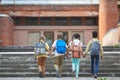 Kids Walking to School Royalty Free Stock Photo