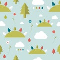Kids wall paper pattern. Royalty Free Stock Photo