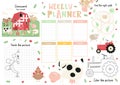 Kids Weekly Planner Template