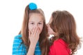 Kids whispering secrets Royalty Free Stock Photo