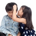 Kids whispering Royalty Free Stock Photo