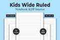 Kids Wide Ruled Notebook KDP Interior