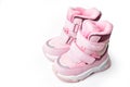 Kids winter boots, trendy comfort waterproof pink color