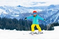 Kids winter snow sport. Children ski. Family skiing. Royalty Free Stock Photo