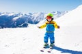 Kids winter snow sport. Children ski. Family skiing. Royalty Free Stock Photo