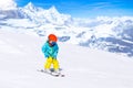 Kids winter snow sport. Children ski. Family skiing. Royalty Free Stock Photo