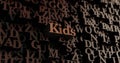 Kids - Wooden 3D rendered letters/message