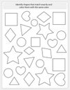 Kids worksheet match and color