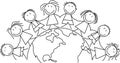 Kids world - children on globe